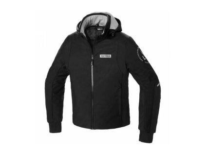Bunda HOODIE ARMOR H2OUT, SPIDI (čierna) (Veľkosť S)
