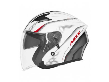 Prilba N127 STRAP, NOX (biela) (Veľkosť XS)