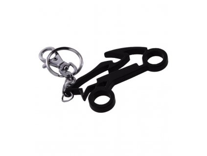 Kovová kľúčenka Motocykel (Farba Černá)