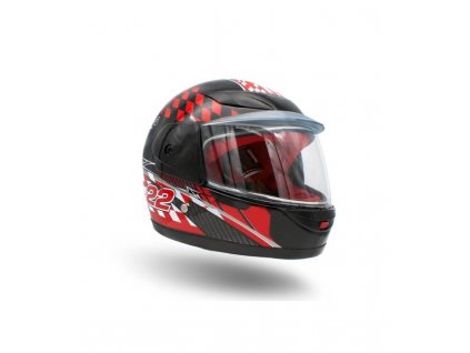 Prilba detská integral XTR 501 - čierno červená (Velikost M)