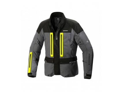Bunda TRAVELER 3, SPIDI (čierna/sivá/žltá fluo) (Veľkosť M)
