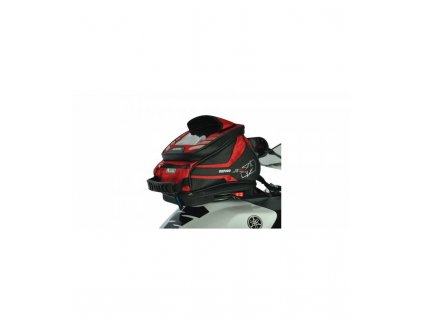 Tankbag na motocykl Q4R QR, OXFORD (černý/červený, s rychloupínacím systémem na víčka nádrže, objem 4 l)