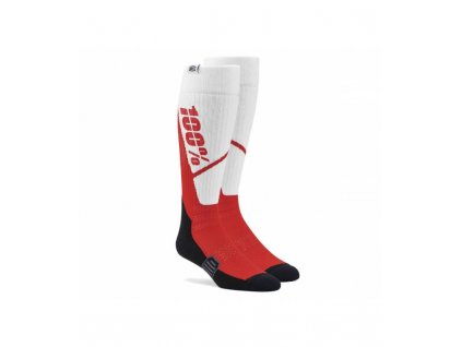Ponožky TORQUE MX, 100% - USA (bílá/červená) (Velikost S/M)
