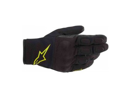 Rukavice S MAX DRYSTAR 2020, ALPINESTARS (čierna / žltá fluo) (Velikost M)