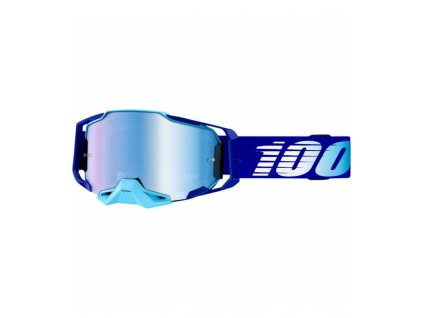 Okuliare ARMEGA Royal, 100% (modré chrómované plexi s čapmi pre sľudy)