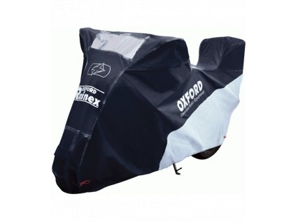 Plachta na motorku Rainex, OXFORD (čierna / strieborná) (Veľkosť S)