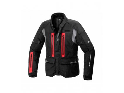 Bunda TRAVELER 3, SPIDI (čierna / červená) (Veľkosť M)