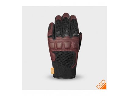 Rukavice RONIN, RACER, dámské (černá/červená burgundy) (Velikost M)
