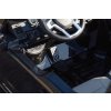 Elektrické autíčko Ford Super Duty 24V čierne, Dvojmiestne, Pohon 4X4 s vysokovýkonnými 24V motormi a odpružením, Dvojité zadné EVA kolesá, 2,4 GHz Diaľkový ovládač, Svetelná rampa LED, MP3 prehrávač s USB vstupom, ORIGINÁL licencia