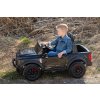 Elektrické autíčko Ford Super Duty 24V čierne, Dvojmiestne, Pohon 4X4 s vysokovýkonnými 24V motormi a odpružením, Dvojité zadné EVA kolesá, 2,4 GHz Diaľkový ovládač, Svetelná rampa LED, MP3 prehrávač s USB vstupom, ORIGINÁL licencia