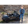 Elektrické autíčko Ford Super Duty 24V čierne, Dvojmiestne, Pohon 4X4 s vysokovýkonnými 24V motormi a odpružením, Dvojité zadné EVA kolesá, 2,4 GHz Diaľkový ovládač, Svetelná rampa LED, MP3 prehrávač s USB vstupom, ORIGINÁL licencia