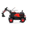 Elektrický Báger Volvo Excavator 12V s podkopovou lyžicou, Jednomiestne, červený, mäkké koženkové sedadlo, MP3 Prehrávač s USB/SD/AUX vstupom, Zadný pohon, 2 x 35W Motor, EVA kolesá, 12V/14Ah batéria