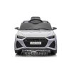 Elektrické autíčko Audi RS6, 12V, koženkové sedadlo, 2,4 GHz dialkové ovládanie, USB Vstup, LED svetlá, 12V batéria, mäkké EVA kolesá, 2 X MOTOR, sivý, ORIGINÁL licencia