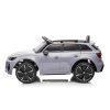 Elektrické autíčko Audi RS6, 12V, koženkové sedadlo, 2,4 GHz dialkové ovládanie, USB Vstup, LED svetlá, 12V batéria, mäkké EVA kolesá, 2 X MOTOR, sivý, ORIGINÁL licencia