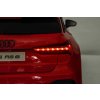 Elektrické autíčko Audi RS6, 12V, koženkové sedadlo, 2,4 GHz dialkové ovládanie, USB Vstup, LED svetlá, 12V batéria, mäkké EVA kolesá, 2 X MOTOR, sivý, ORIGINÁL licencia