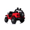 Elektrické autíčko JEEP Wrangler, Jednomiestne, červené, Koženkové sedadlá, Rádio s Bluetooth prehrávačom, SD/USB vstup, Pohon 4x4, Lítiová batéria, EVA kolesá, Odpružená náprava, 2,4 GHz Dialkové Ovládanie
