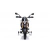 Elektrická Motorka APRILIA DORSODURO 900, Licencované, 12V batéria, EVA mäkké kolesá, 2 x 18W motor, Odpruženie, kovový rám, kovová vidlica, pomocné kolieska, čierne