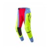 Kalhoty TECHSTAR OCURI, ALPINESTARS (světle modrá/žlutá fluo/červená) 2024 (Velikost 32)
