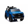 Elektrické autíčko FORD Ranger, modré, Koženkové sedadlo, 2,4 GHz diaľkové ovládanie, Bluetooth / USB Vstup, Odpruženie, Lítiová batéria, Plastové kolesá, 2 X 30W MOTOR, ORIGINAL licencia (Farba modré)