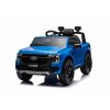 Elektrické autíčko FORD Ranger, modré, Koženkové sedadlo, 2,4 GHz diaľkové ovládanie, Bluetooth / USB Vstup, Odpruženie, Lítiová batéria, Plastové kolesá, 2 X 30W MOTOR, ORIGINAL licencia (Farba modré)