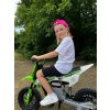 Elektrická Motorka MOTOCROSS, Oranžová, 12V batéria, EVA mäkké kolesá, Koženkové sedadlo, 2 x 25W Motor, Odpruženie, Kovový rám, MP3 Prehrávač s Bluetoothom, pomocné kolieska