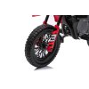 Elektrická Motorka MOTOCROSS, červená, 12V batéria, EVA mäkké kolesá, Koženkové sedadlo, 2 x 25W Motor, Odpruženie, Kovový rám, MP3 Prehrávač s Bluetoothom, pomocné kolieska