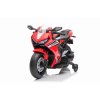 Elektrická Motorka HONDA CBR 1000RR, Licencované, 12V batéria, Plastové kolesá, 30W motor, LED svetlá, pevný rám, pomocné kolieska, červené