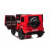 Elektrické autíčko Mercedes-Benz G63 AMG 4x4² Dvojmiestne 12V, červené, MP3 Prehrávač s USB/AUX vstupom, Pohon 4x4, Batéria 12V14Ah, EVA kolesá s odpružením, Koženkové sedadlá, Diaľkový ovládač, Licencované