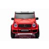 Elektrické autíčko Mercedes-Benz G63 AMG 4x4² Dvojmiestne 12V, červené, MP3 Prehrávač s USB/AUX vstupom, Pohon 4x4, Batéria 12V14Ah, EVA kolesá s odpružením, Koženkové sedadlá, Diaľkový ovládač, Licencované