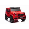 Elektrické autíčko Mercedes-Benz G63 AMG 4x4² Dvojmiestne 12V, červené, MP3 Prehrávač s USB/AUX vstupom, Pohon 4x4, Batéria 12V14Ah, EVA kolesá s odpružením, Koženkové sedadlá, Diaľkový ovládač, Licencované