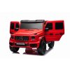 Elektrické autíčko Mercedes-Benz G63 AMG 4x4² Dvojmiestne 12V, červené, MP3 Prehrávač s USB/AUX vstupom, Pohon 4x4, Batéria 12V14Ah, EVA kolesá s odpružením, Koženkové sedadlá, Diaľkový ovládač, Licencované