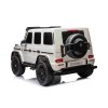 Elektrické autíčko Mercedes-Benz G63 AMG 4x4² Dvojmiestne 12V, biele, MP3 Prehrávač s USB/AUX vstupom, Pohon 4x4, Batéria 12V14Ah, EVA kolesá s odpružením, Koženkové sedadlá, Diaľkový ovládač, Licencované