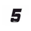 samolepka cislo 5 velikost 115x145cm rtech cerne 10 ks