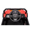 Elektrické autíčko UTV Small 12V, červený, Pohon zadných kolies, 12V batéria, Plastové kolesá, široké dvojité sedadlo, 2,4 GHz Diaľkový ovládač, Jednomiestne, MP3 prehrávač so vstupom USB/SD, LED Svetlá