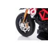 Elektrická Motorka APRILIA DORSODURO 900, Licencované, 12V batéria, EVA mäkké kolesá, 2 x 18W motor, Odpruženie, kovový rám, kovová vidlica, pomocné kolieska, červené