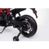 Elektrická Motorka APRILIA DORSODURO 900, Licencované, 12V batéria, EVA mäkké kolesá, 2 x 18W motor, Odpruženie, kovový rám, kovová vidlica, pomocné kolieska, červené