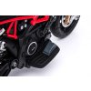 Elektrická Motorka APRILIA DORSODURO 900, Licencované, 12V batéria, EVA mäkké kolesá, 2 x 18W motor, Odpruženie, kovový rám, kovová vidlica, pomocné kolieska, červené