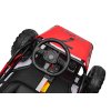 Elektrická Motokára SPORT-KART 24V, červená, EVA kolesá, Koženkové sedadlo, 2 x 50W Motor, 24V Batéria, Masívna kovová konštrukcia