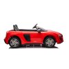 Elektrické autíčko Audi R8 SPYDER Dvojmiestne 24V, červené, MP3 Prehrávač s USB/AUX a Bluetoothom, Batéria 24V/14Ah, 2 x 200W Motory, EVA kolesá so zadným odpružením, Koženkové sedadlá, Diaľkový ovládač, Licencované