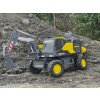 Elektrický Báger Volvo Excavator 12V s podkopovou lyžicou, Jednomiestne, červený, mäkké koženkové sedadlo, MP3 Prehrávač s USB/SD/AUX vstupom, Zadný pohon, 2 x 35W Motor, EVA kolesá, 12V/14Ah batéria