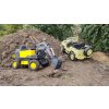Elektrický Báger Volvo Excavator 12V s podkopovou lyžicou, Jednomiestne, červený, mäkké koženkové sedadlo, MP3 Prehrávač s USB/SD/AUX vstupom, Zadný pohon, 2 x 35W Motor, EVA kolesá, 12V/14Ah batéria