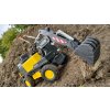 Elektrický Báger Volvo Excavator 12V s podkopovou lyžicou, Jednomiestne, červený, mäkké koženkové sedadlo, MP3 Prehrávač s USB/SD/AUX vstupom, Zadný pohon, 2 x 35W Motor, EVA kolesá, 12V/14Ah batéria