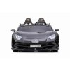 Elektrické autíčko Lamborghini Aventador 12V Dvojmiestne, čierne, 2,4 GHz diaľkové ovládanie, USB / SD Vstup, odpruženie, vertikálne otváracie dvere, mäkké EVA kolesá, 2X MOTOR, ORIGINAL licencia