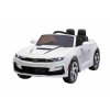 Elektrické autíčko Chevrolet Camaro 12V, biele, 2,4 GHz diaľkové ovládanie, Otváracie dvere, EVA kolesá, LED Svetlá, kožené sedadlo, 2 X MOTOR, USB/SD Vstup, ORGINAL licencia