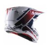 Prilba SUPERTECH S-M10 CARBON META2, ALPINESTARS (biela/červená/modrá lesklá) 2023 (Veľkosť XL (obvod 61 - 62 cm))