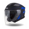 Prilba Jet Tech RoxoR, CASSIDA (čierna matná/modrá/sivá/biela) 2023 (Velikost XS (53 až 54 cm))