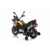 Elektrická Motorka BMW F850 GS, Licencované, 12V batéria, EVA mäkké kolesá, 2 x 35W motor,LED Svetlá, Pomocné kolieska, žltá