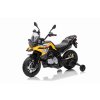 Elektrická Motorka BMW F850 GS, Licencované, 12V batéria, EVA mäkké kolesá, 2 x 35W motor,LED Svetlá, Pomocné kolieska, žltá