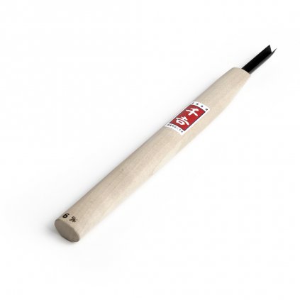 Japanese SENKICHI mini carving chisel with V blade - 6 mm