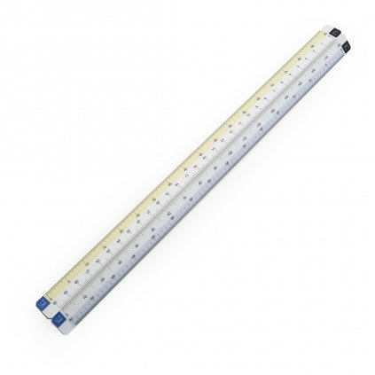 Japanese SHINWA folding ruler with 8 scales for maps and drawings